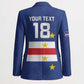 Cape Verde Football Go Champion Custom Blazer Sporty Style