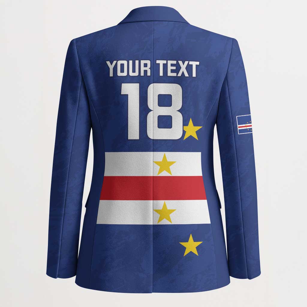 Cape Verde Football Go Champion Custom Blazer Sporty Style