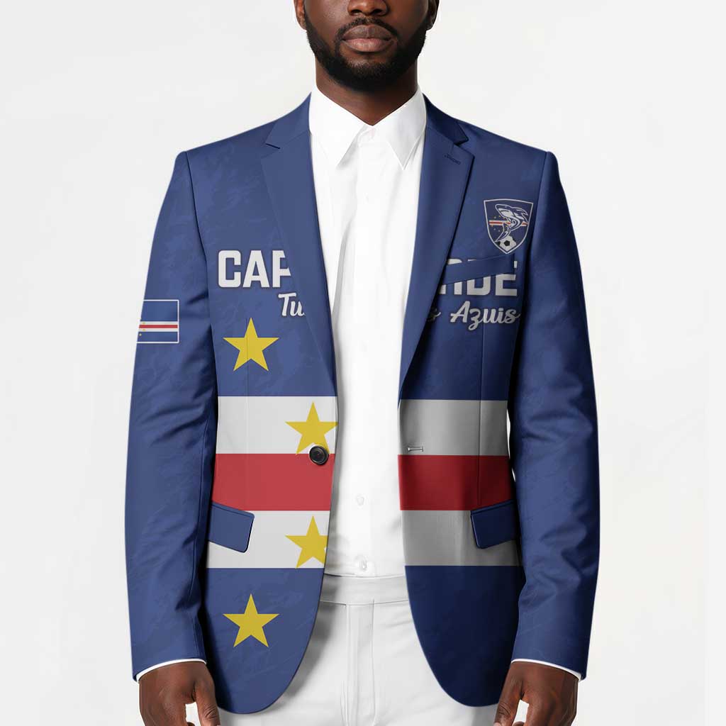 Cape Verde Football Go Champion Custom Blazer Sporty Style