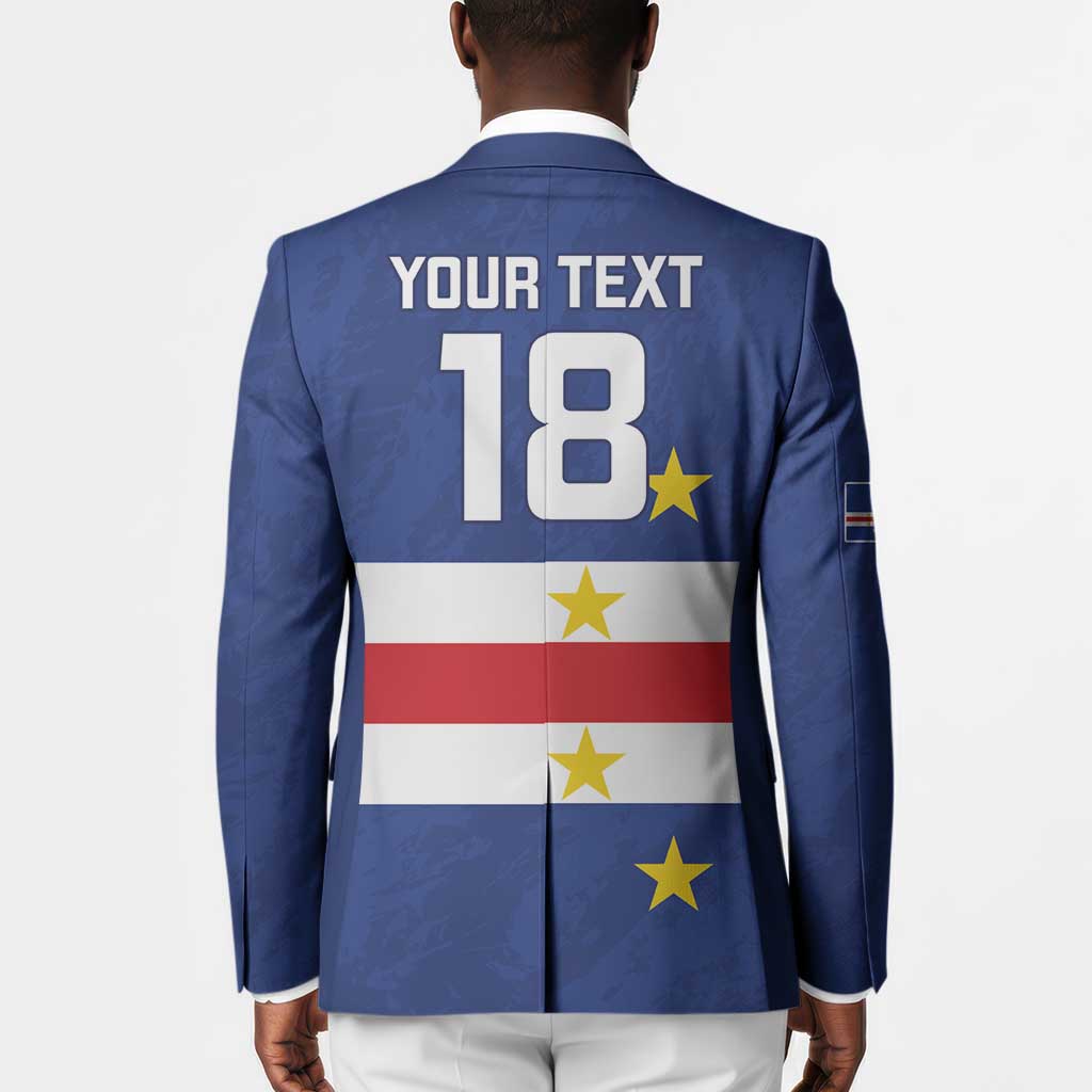 Cape Verde Football Go Champion Custom Blazer Sporty Style