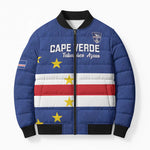 Cape Verde Football Go Champion Custom Bomber Puffer Jacket Sporty Style