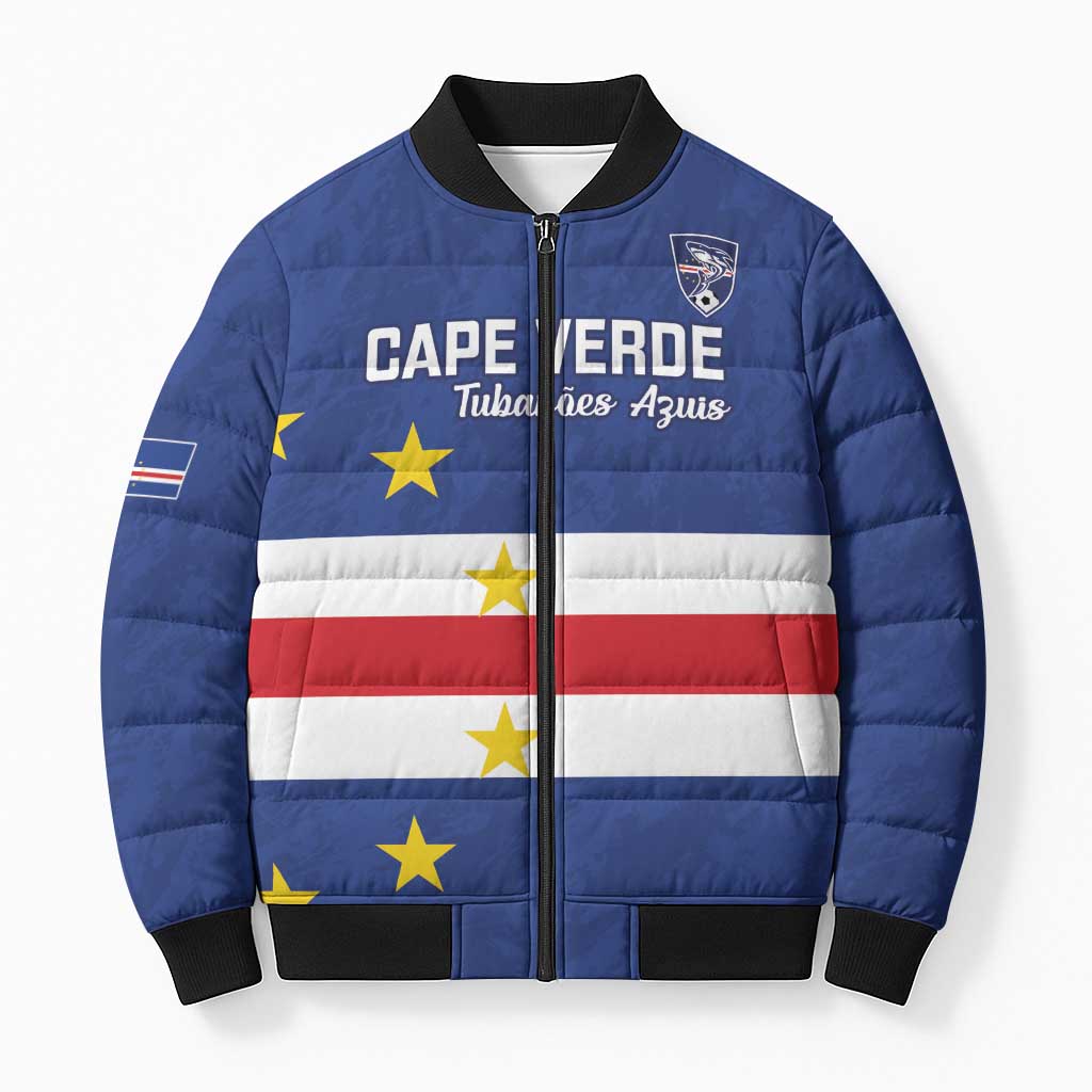 Cape Verde Football Go Champion Custom Bomber Puffer Jacket Sporty Style