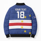 Cape Verde Football Go Champion Custom Bomber Puffer Jacket Sporty Style