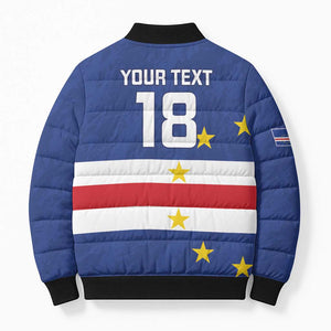 Cape Verde Football Go Champion Custom Bomber Puffer Jacket Sporty Style