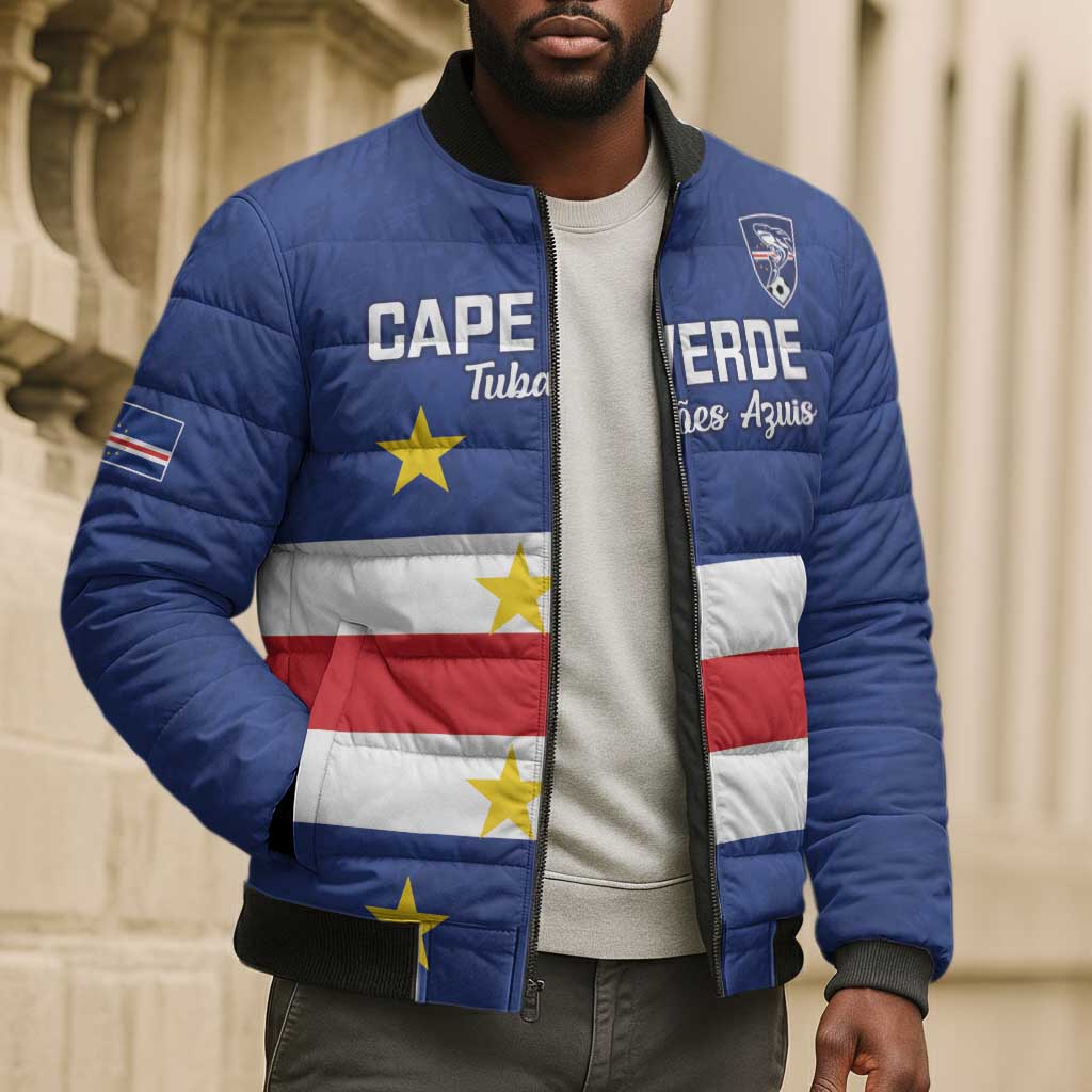 Cape Verde Football Go Champion Custom Bomber Puffer Jacket Sporty Style