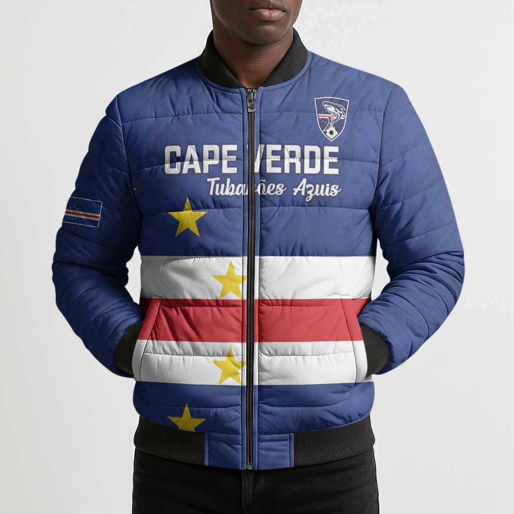 Cape Verde Football Go Champion Custom Bomber Puffer Jacket Sporty Style