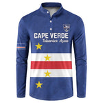 Cape Verde Football Go Champion Custom Button Sweatshirt Sporty Style