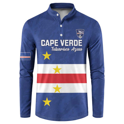 Cape Verde Football Go Champion Custom Button Sweatshirt Sporty Style