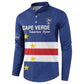 Cape Verde Football Go Champion Custom Button Sweatshirt Sporty Style