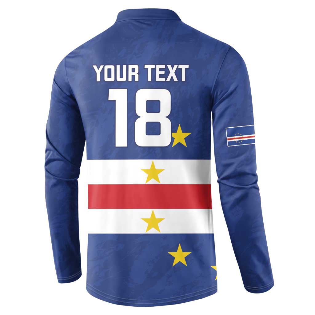 Cape Verde Football Go Champion Custom Button Sweatshirt Sporty Style
