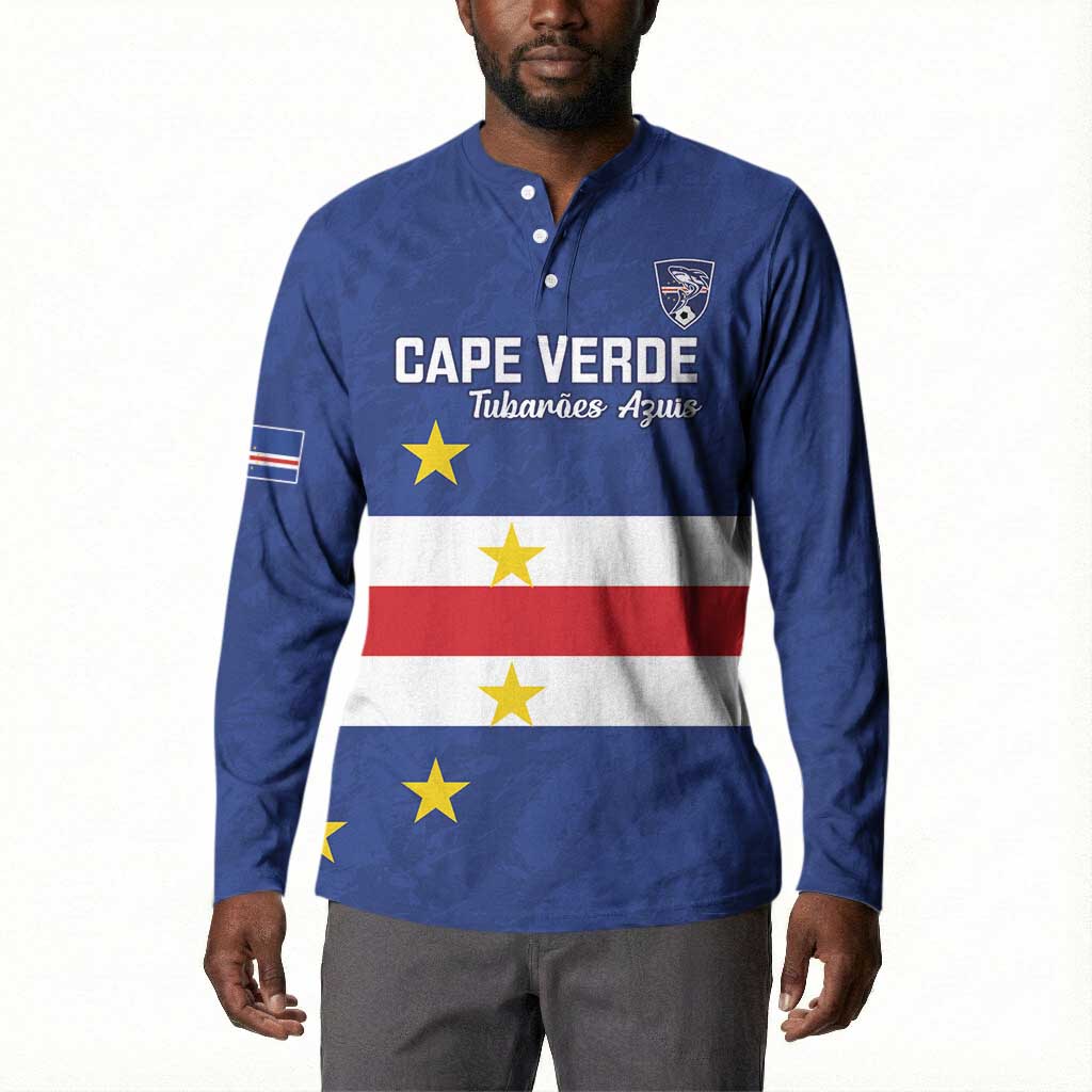 Cape Verde Football Go Champion Custom Button Sweatshirt Sporty Style