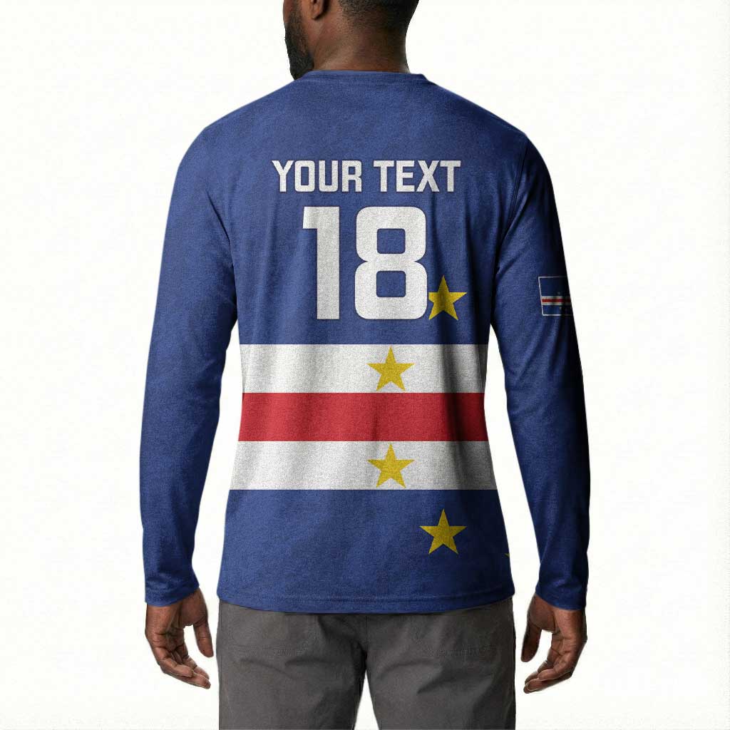 Cape Verde Football Go Champion Custom Button Sweatshirt Sporty Style
