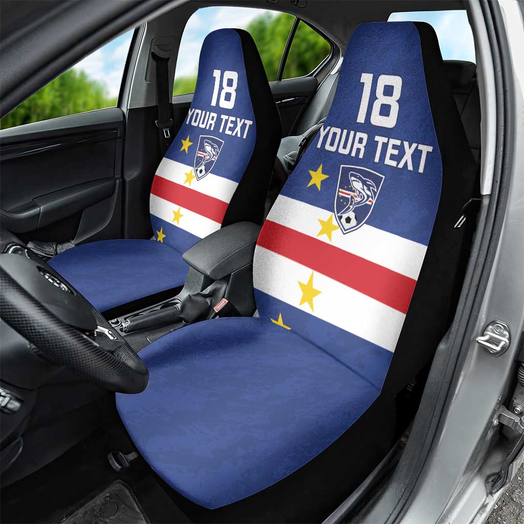 Cape Verde Football Go Champion Custom Car Seat Cover Sporty Style - African Pride