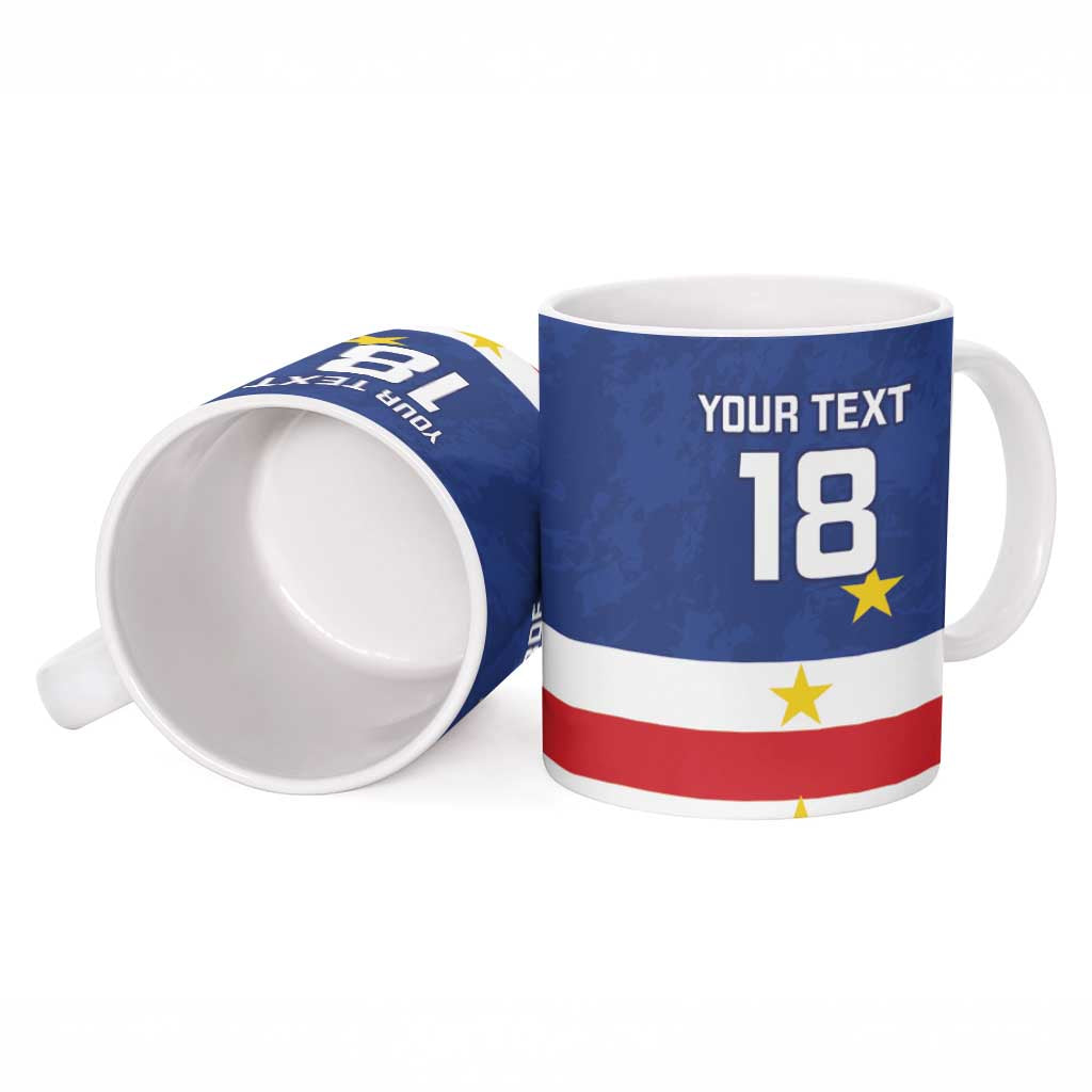Cape Verde Football Go Champion Custom Ceramic Mug Sporty Style