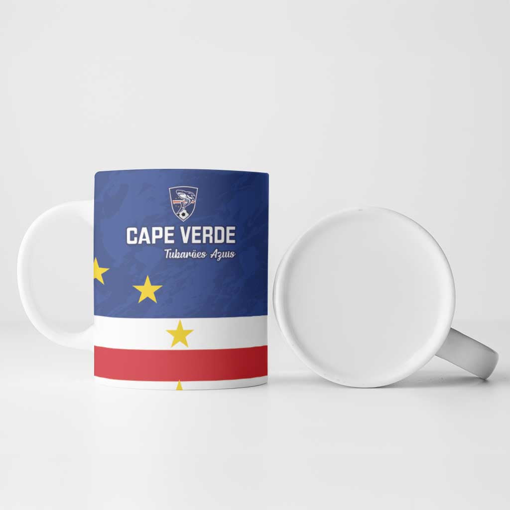 Cape Verde Football Go Champion Custom Ceramic Mug Sporty Style