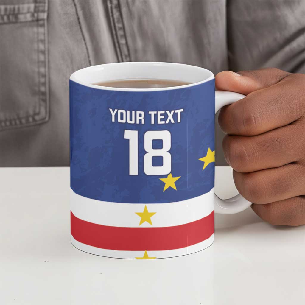 Cape Verde Football Go Champion Custom Ceramic Mug Sporty Style