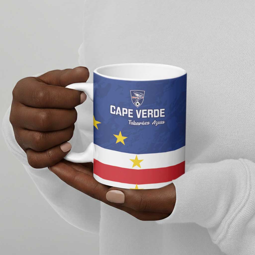 Cape Verde Football Go Champion Custom Ceramic Mug Sporty Style