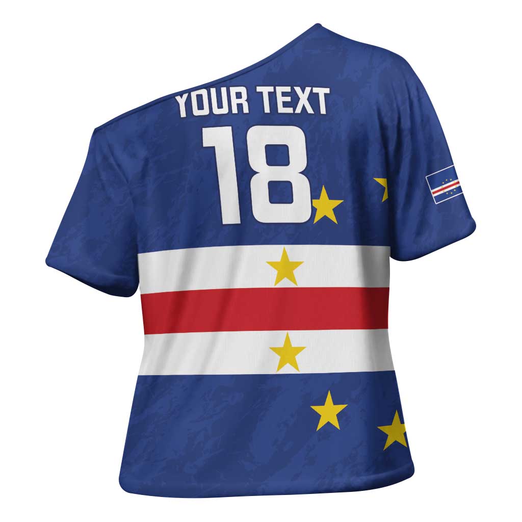 Cape Verde Football Go Champion Custom Cross Shoulder Shirt Sporty Style