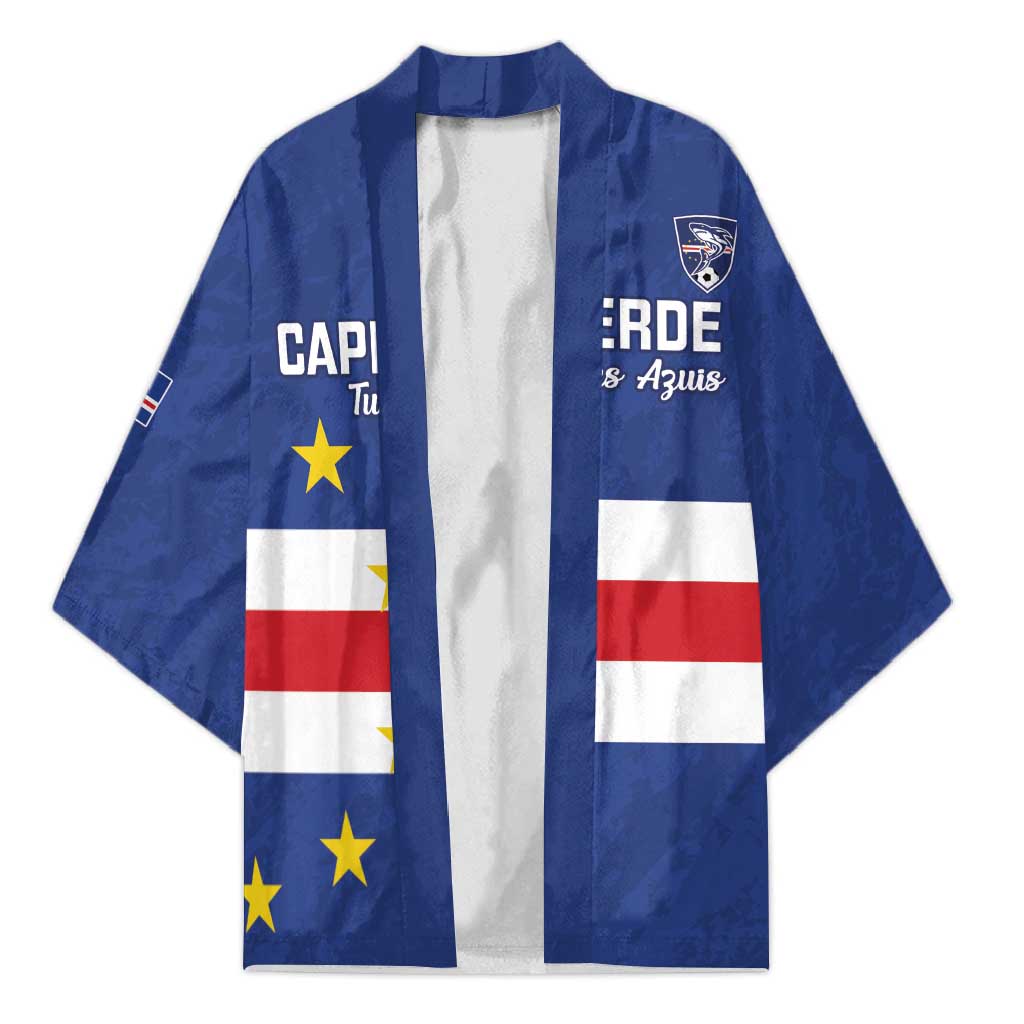 Cape Verde Football Go Champion Custom Kimono Sporty Style