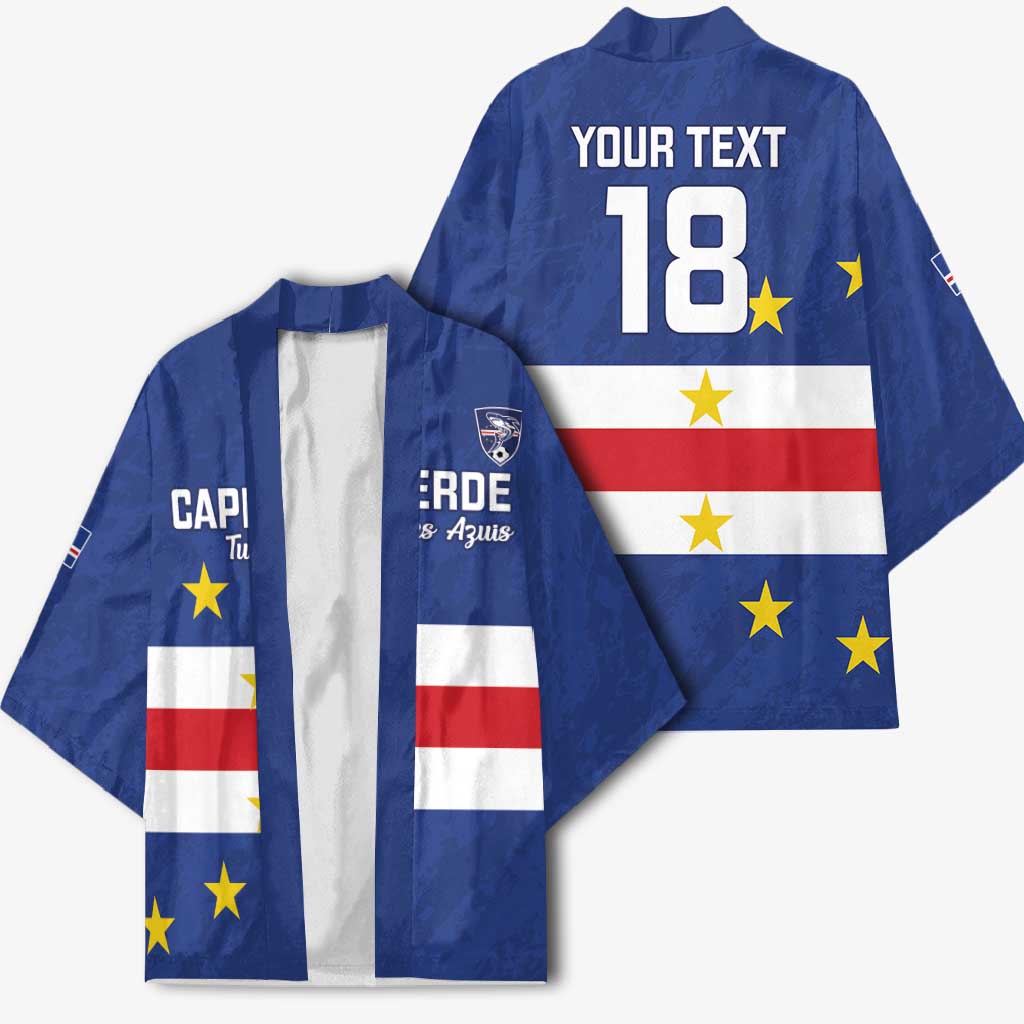Cape Verde Football Go Champion Custom Kimono Sporty Style