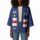 Cape Verde Football Go Champion Custom Kimono Sporty Style