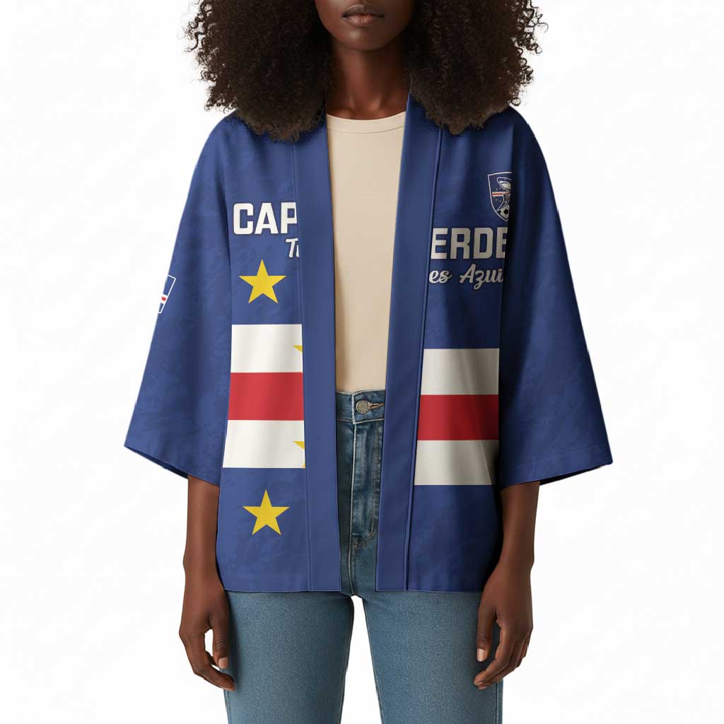 Cape Verde Football Go Champion Custom Kimono Sporty Style