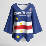Cape Verde Football Go Champion Custom Kimono Sleeve Blouse Sporty Style