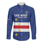 Cape Verde Football Go Champion Custom Long Sleeve Button Shirt Sporty Style - African Pride