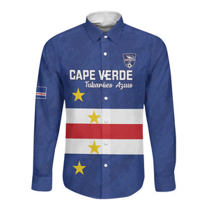 Cape Verde Football Go Champion Custom Long Sleeve Button Shirt Sporty Style - African Pride