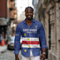 Cape Verde Football Go Champion Custom Long Sleeve Button Shirt Sporty Style - African Pride