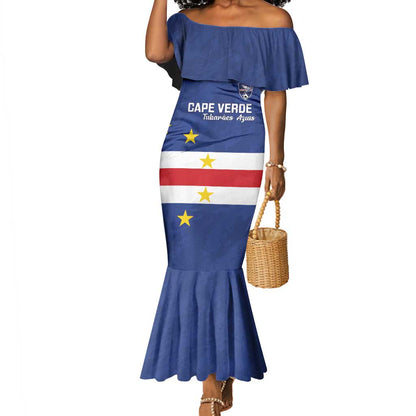 Cape Verde Football Go Champion Custom Mermaid Dress Sporty Style - African Pride