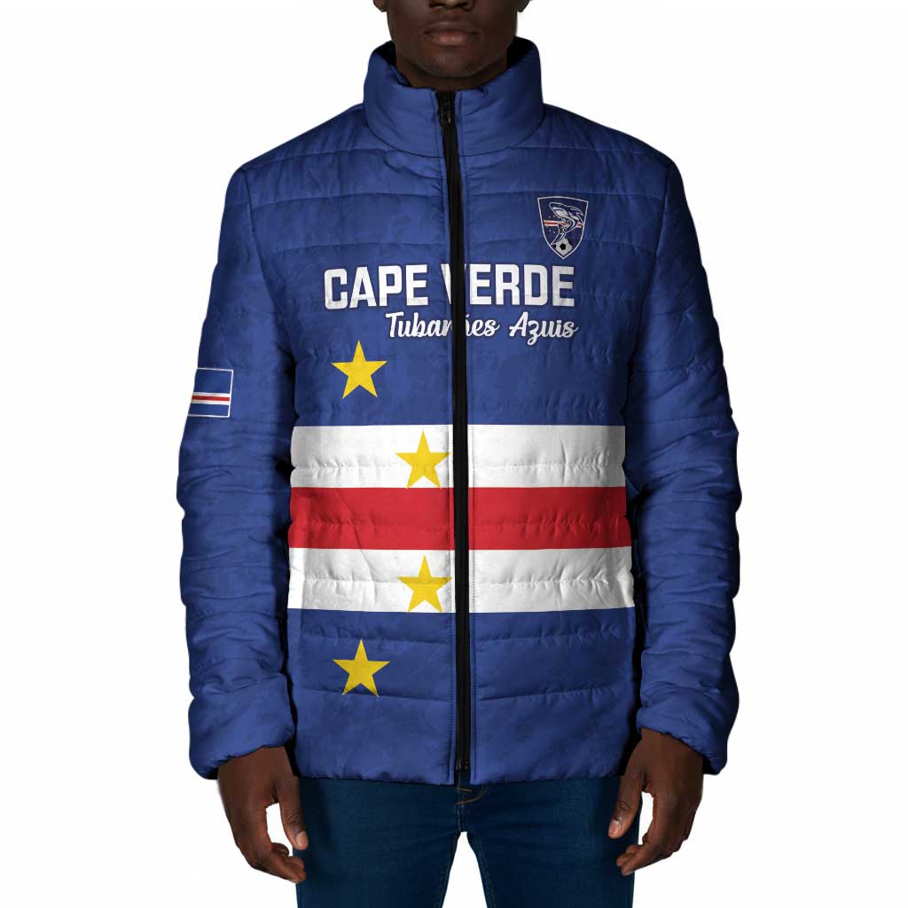 Cape Verde Football Go Champion Custom Padded Jacket Sporty Style