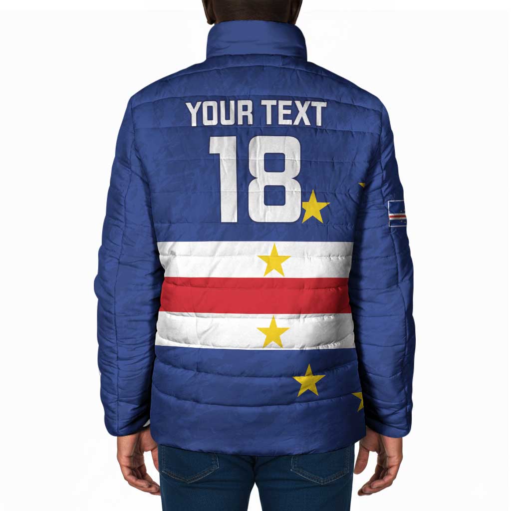 Cape Verde Football Go Champion Custom Padded Jacket Sporty Style