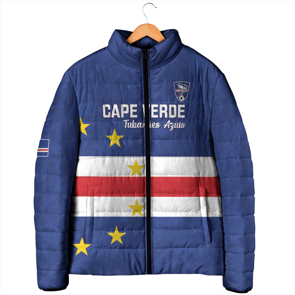 Cape Verde Football Go Champion Custom Padded Jacket Sporty Style