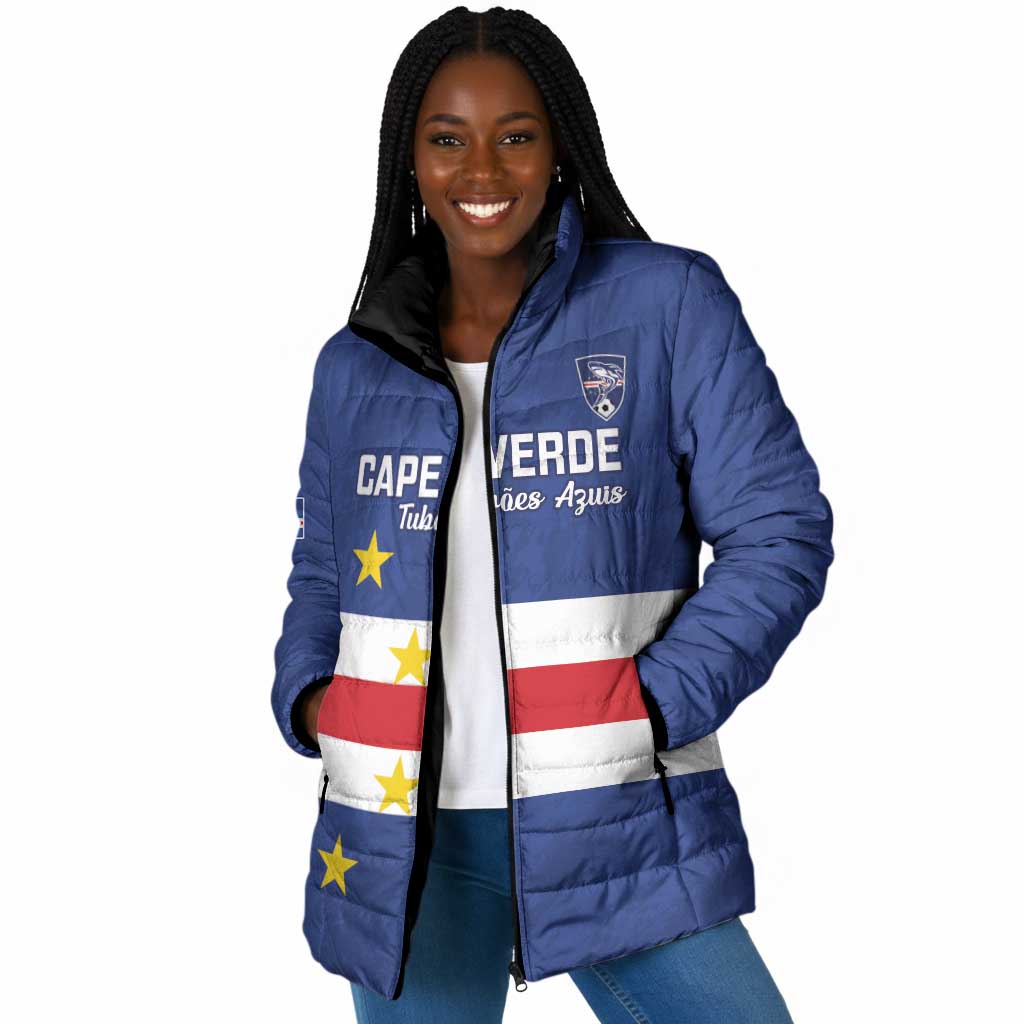 Cape Verde Football Go Champion Custom Padded Jacket Sporty Style