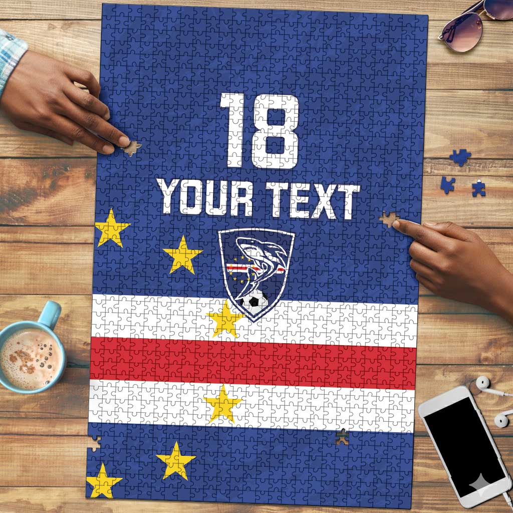 Cape Verde Football Go Champion Custom Puzzle Sporty Style
