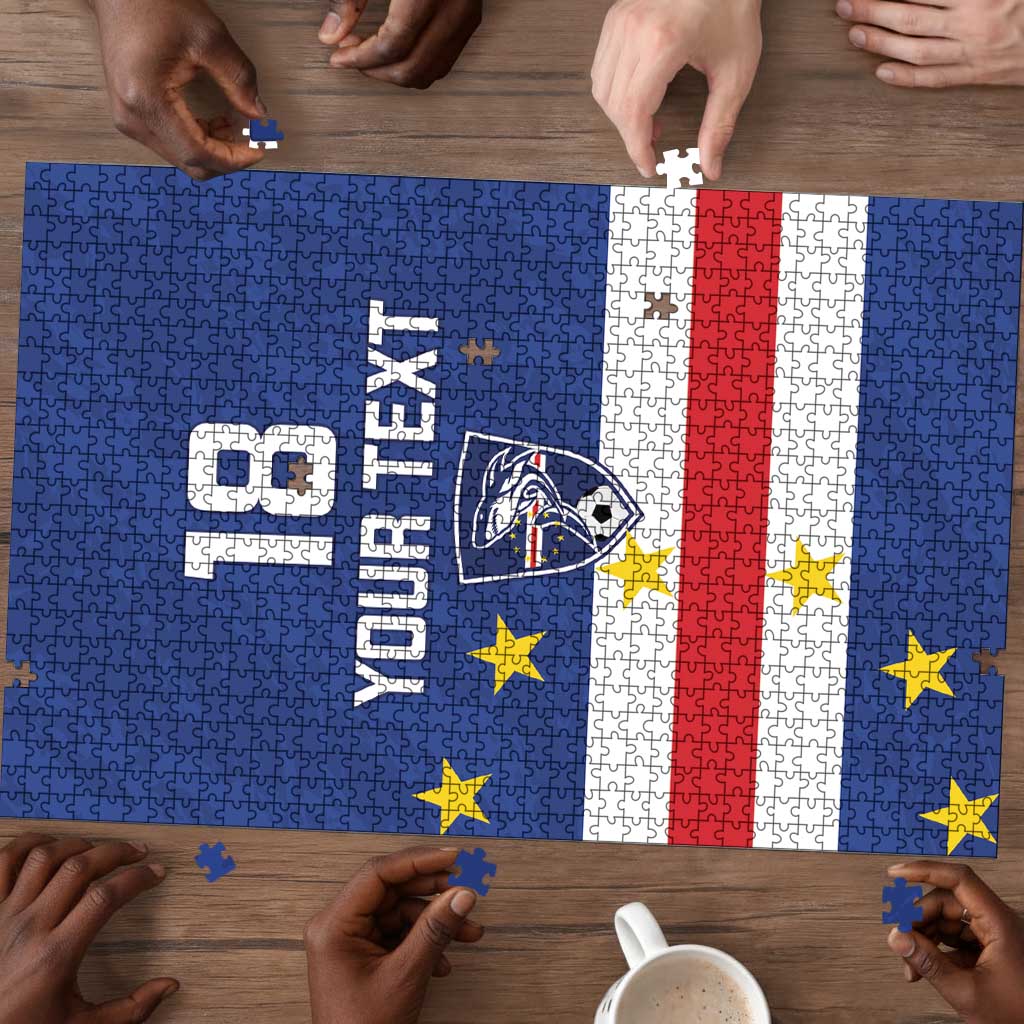 Cape Verde Football Go Champion Custom Puzzle Sporty Style