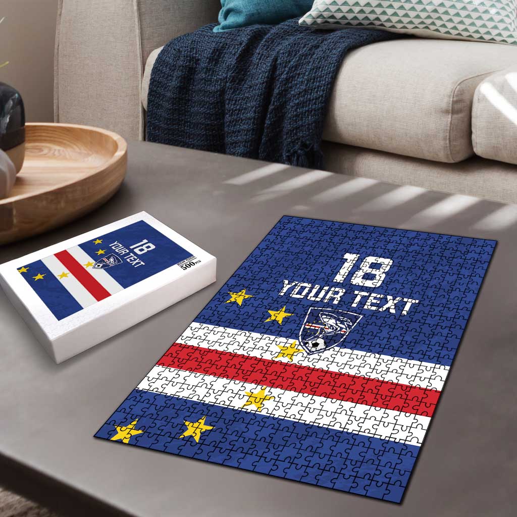Cape Verde Football Go Champion Custom Puzzle Sporty Style