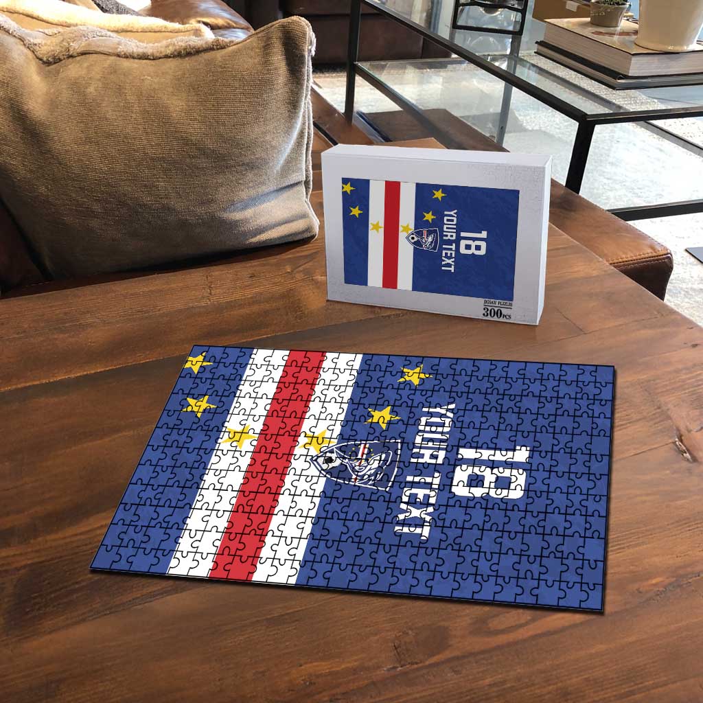 Cape Verde Football Go Champion Custom Puzzle Sporty Style