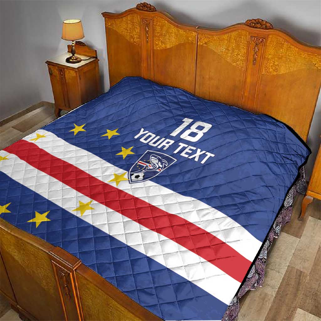 Cape Verde Football Go Champion Custom Quilt Sporty Style - African Pride