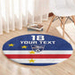 Cape Verde Football Go Champion Custom Round Carpet Sporty Style - African Pride