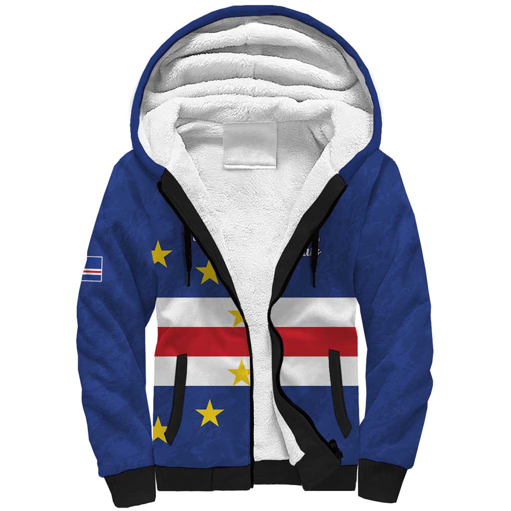 Cape Verde Football Go Champion Custom Sherpa Hoodie Sporty Style - African Pride