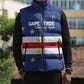 Cape Verde Football Go Champion Custom Sleeveless Puffer Jacket Sporty Style