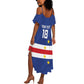 Cape Verde Football Go Champion Custom Summer Maxi Dress Sporty Style - African Pride