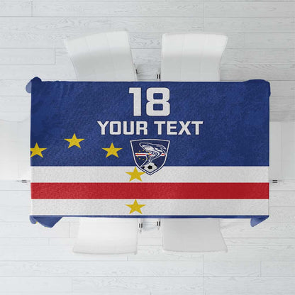Cape Verde Football Go Champion Custom Tablecloth Sporty Style - African Pride