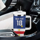 Cape Verde Football Go Champion Custom Tumbler With Handle Sporty Style - African Pride