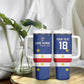 Cape Verde Football Go Champion Custom Tumbler With Handle Sporty Style - African Pride