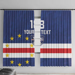 Cape Verde Football Go Champion Custom Window Curtain Sporty Style - African Pride