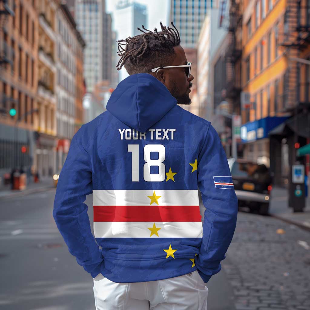 Cape Verde Football Go Champion Custom Zip Hoodie Sporty Style - African Pride