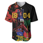 Afro-Haitians Negre Marron Baseball Jersey Libete Egalite Fratenite LT18